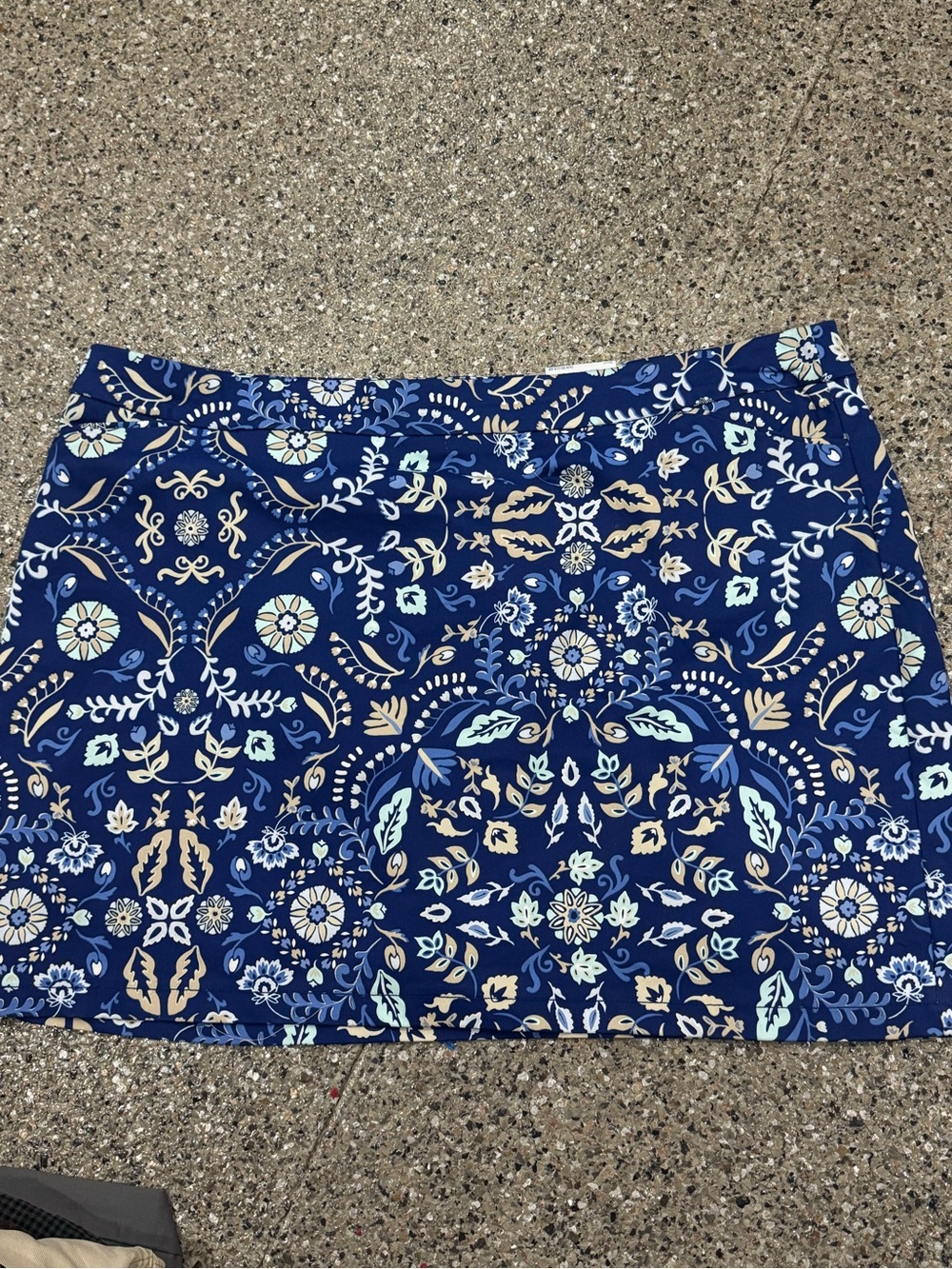 croft & barrow Navy Floral Paisley Mini Skirt